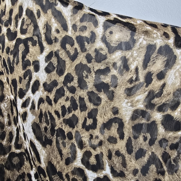 Nordstrom Rack Animal Print‎ Caftan Cover Up lady kimono One Size Brown Leopard - Picture 9 of 15
